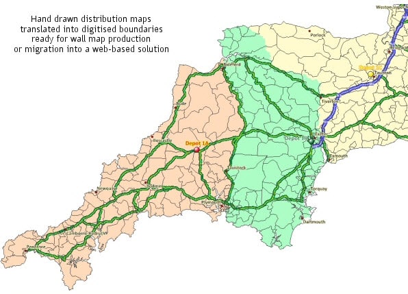 Recreated territories using postal allocation