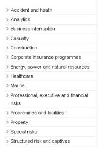 Miller Insurance specialisms