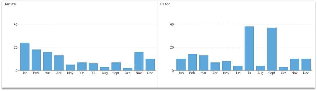 dataSCOPE business intelligence allows field sales rep workload to be analysed easily